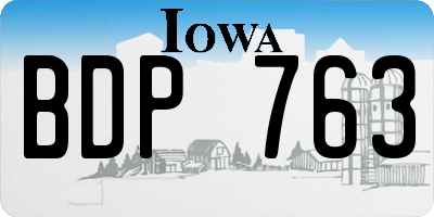 IA license plate BDP763