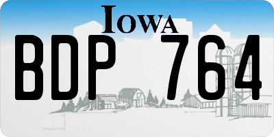 IA license plate BDP764