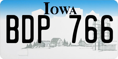 IA license plate BDP766