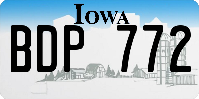IA license plate BDP772