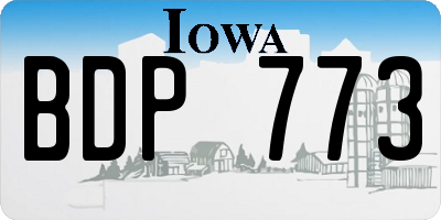 IA license plate BDP773