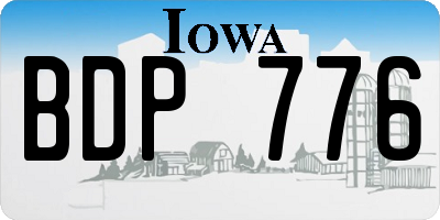 IA license plate BDP776