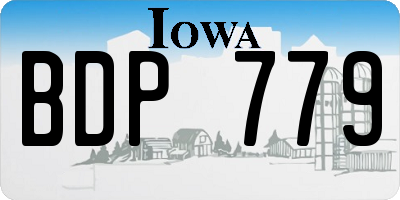 IA license plate BDP779