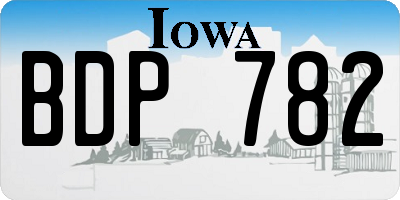 IA license plate BDP782