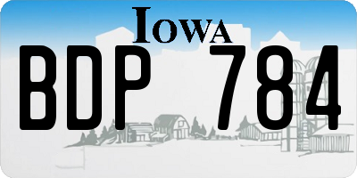 IA license plate BDP784