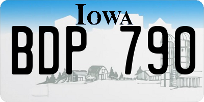 IA license plate BDP790