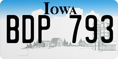 IA license plate BDP793