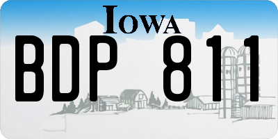 IA license plate BDP811