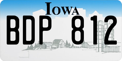 IA license plate BDP812