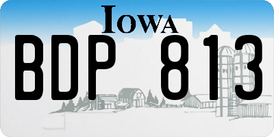 IA license plate BDP813