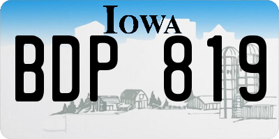 IA license plate BDP819