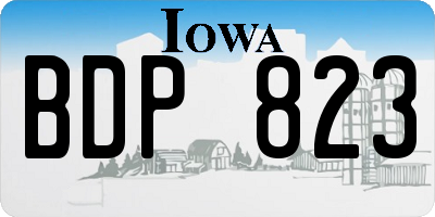IA license plate BDP823