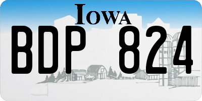 IA license plate BDP824