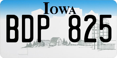 IA license plate BDP825