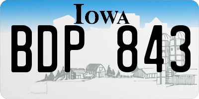 IA license plate BDP843