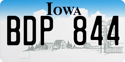 IA license plate BDP844