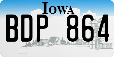 IA license plate BDP864