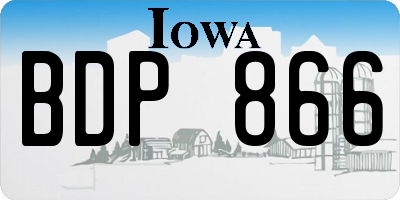 IA license plate BDP866