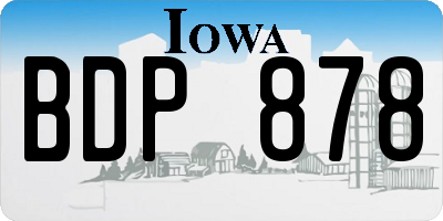 IA license plate BDP878