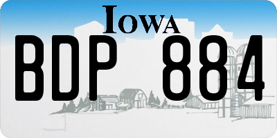 IA license plate BDP884