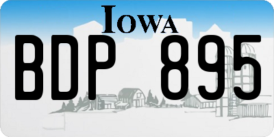 IA license plate BDP895