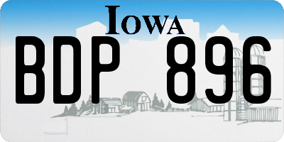 IA license plate BDP896