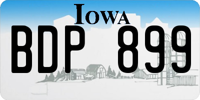 IA license plate BDP899
