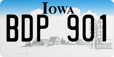 IA license plate BDP901