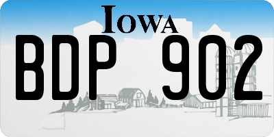 IA license plate BDP902