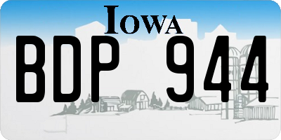 IA license plate BDP944