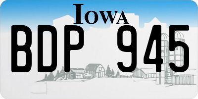 IA license plate BDP945