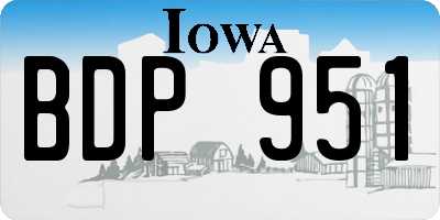 IA license plate BDP951
