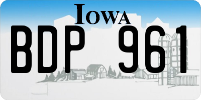 IA license plate BDP961