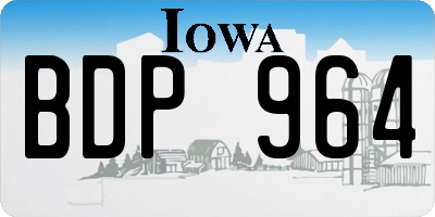 IA license plate BDP964