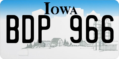 IA license plate BDP966