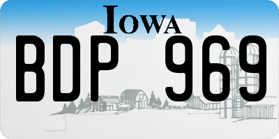 IA license plate BDP969