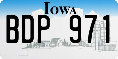 IA license plate BDP971