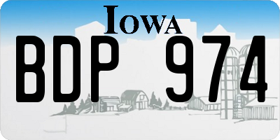 IA license plate BDP974