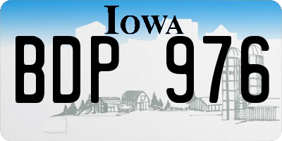 IA license plate BDP976