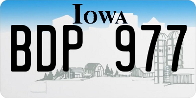 IA license plate BDP977