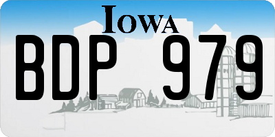 IA license plate BDP979