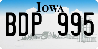 IA license plate BDP995
