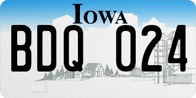IA license plate BDQ024