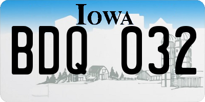 IA license plate BDQ032