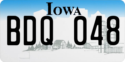 IA license plate BDQ048