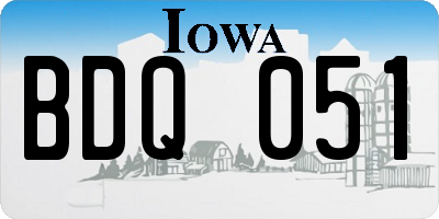 IA license plate BDQ051