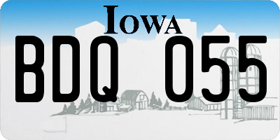 IA license plate BDQ055
