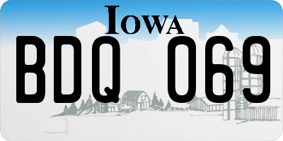 IA license plate BDQ069