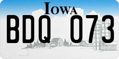 IA license plate BDQ073