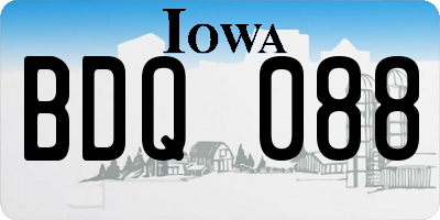 IA license plate BDQ088